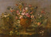 Naturstillleben mit Rosen, Nelken und anderen Blumen in einer Vase auf einem Sims - Der Pseudo Guardi — Ansicht des Kunstwerks