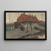 Ansicht eines Dorfes - Theo Mesker — gerahmtes Bild an der Wand