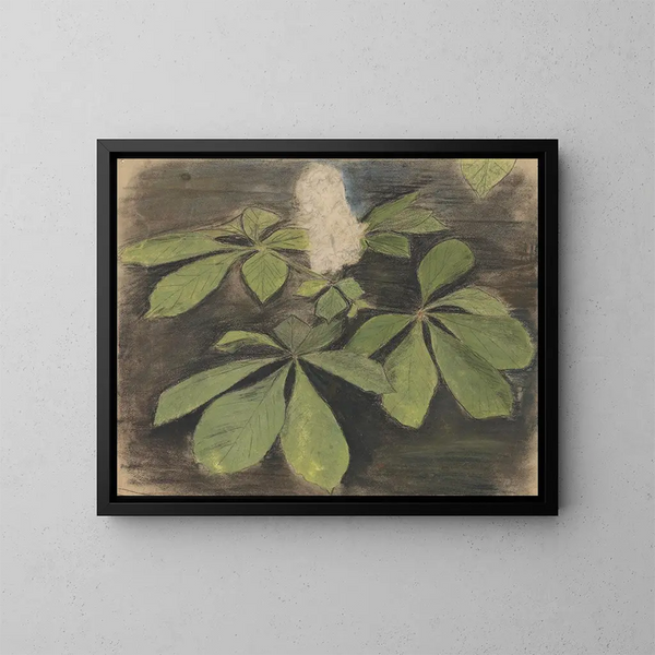 Châtaignierblätter-Gemälde - Theo Nieuwenhuis — gerahmtes Bild an der Wand