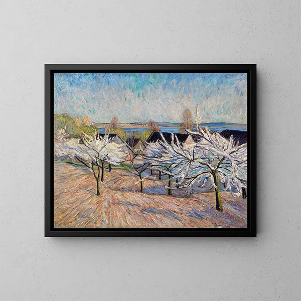 Apfelblüten in Werder - Theo Von Brockhusen — gerahmtes Bild an der Wand