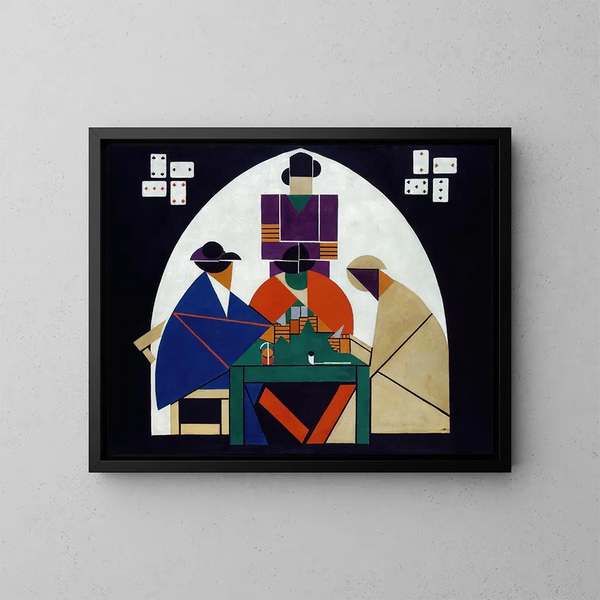 Die Kartenspieler - Theo van Doesburg — gerahmtes Bild an der Wand
