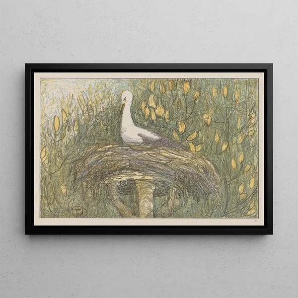 Theo van Hoytema - Ooievaar in nest.webp