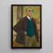 Selbstporträt mit grünem Weste - Theo van Rysselberghe — gerahmtes Bild an der Wand
