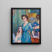 Madame von Bodenhausen mit ihrem Kind Luli - Theo van Rysselberghe — gerahmtes Bild an der Wand