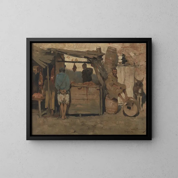 Boucher marokkanisches Gemälde - Theo van Rysselberghe — gerahmtes Bild an der Wand