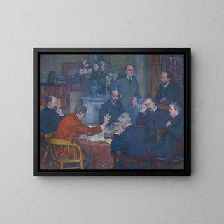 La Lecture - Theo van Rysselberghe — gerahmtes Bild an der Wand