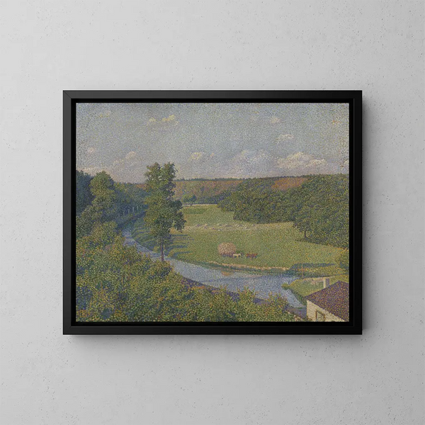 Die Sambre-Tal - Theo van Rysselberghe — gerahmtes Bild an der Wand