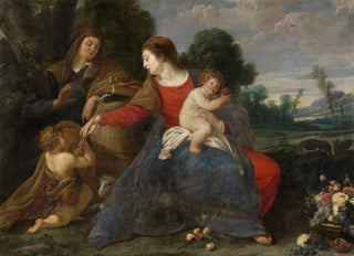 Theodoor Rombouts - Madonna with the Infant Saint John the Baptist and Elisabeth.webp