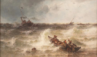 Theodor Alexander Weber - Shipwreck by the pier.webp