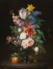 des prächtigen Blumenstilllebens mit Insekten - Theodor Mattenheimer — Ansicht des Kunstwerks