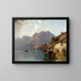Ansicht von Hallstatt - Theodor Nocken — gerahmtes Bild an der Wand