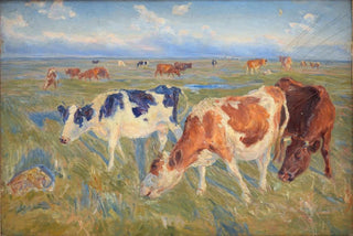 Theodor Philipsen - Grazing Cows on the Island of Saltholm.webp