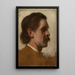 Studie eines männlichen Kopfes - Theodor Poeckh — gerahmtes Bild an der Wand