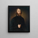 Portrait des Theologen Carl Scholl - Theodor Schultz — gerahmtes Bild an der Wand