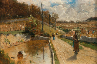 Theodor Von Hrmann - Workers in a Vineyard Samois.webp