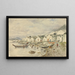 Das indigene Dorf des Ranches Sitka 1884 - Theodore J. Richardson — gerahmtes Bild an der Wand
