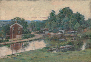 Theodore Robinson - Evening at the Lock Napanoch New York.webp