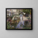 Pré Trognon und seine Tochter an der Brücke - Theodore Robinson — gerahmtes Bild an der Wand