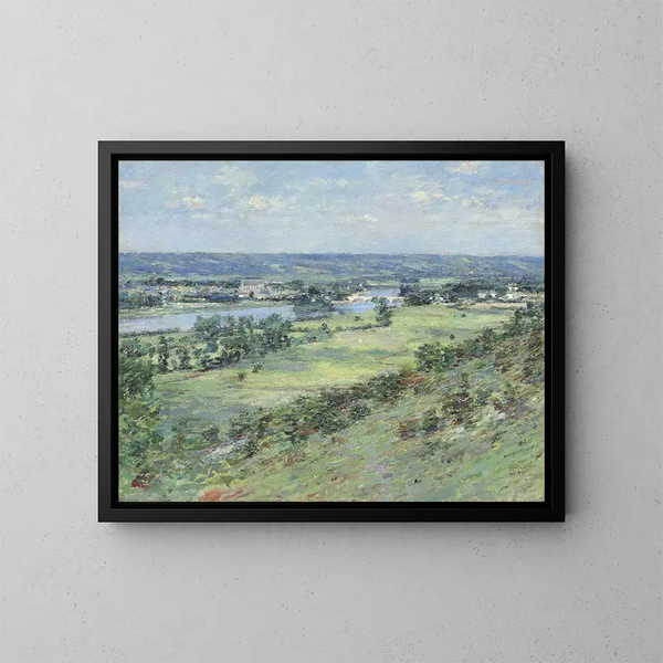 Die Seine-Tal von den Hügeln von Giverny - Theodore Robinson — gerahmtes Bild an der Wand