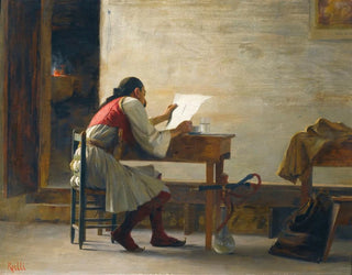 Eine gute Lektüre - Theodoros Ralli — Ansicht des Kunstwerks