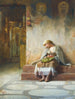 Junge schlafende Mädchen in einer Kirche - Theodoros Ralli — Ansicht des Kunstwerks