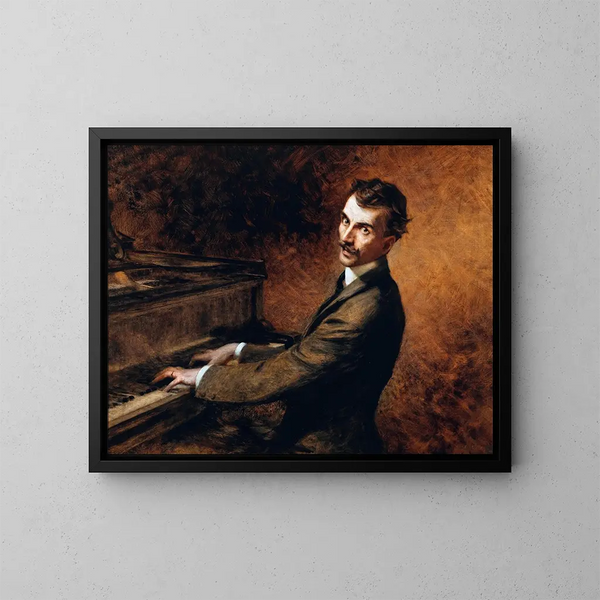 Maestro Arturo Toscanini am Klavier - Théobald Chartran — gerahmtes Bild an der Wand