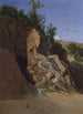 Landschaft mit einer Höhle - Théodore Caruelle d'Aligny — Ansicht des Kunstwerks