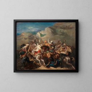 Thodore Chassriau - Battle of Arab Horsemen Around a Standard.webp