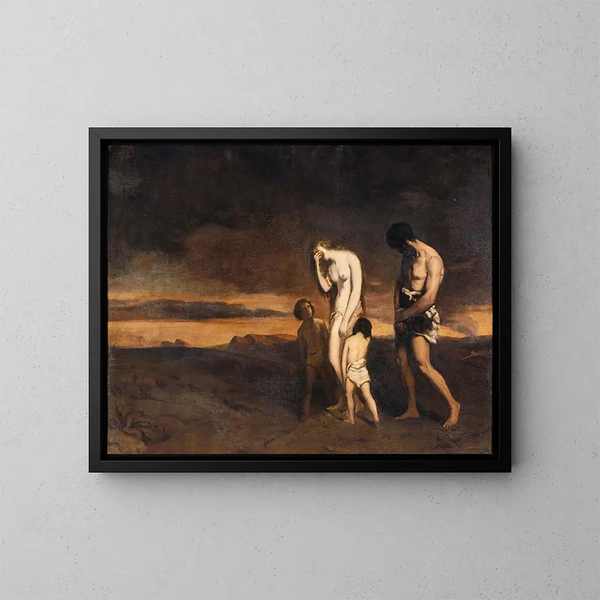 Der Fluch Kains - Théodore Chassériau — gerahmtes Bild an der Wand