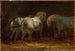 Drei Pferde im Stall - Théodore Géricault — Ansicht des Kunstwerks