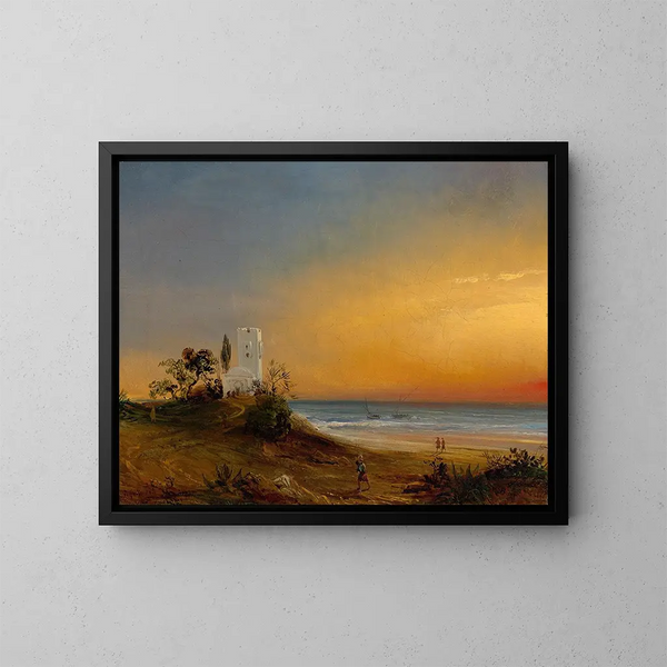 Côte en Algérie - Théodore Gudin — gerahmtes Bild an der Wand