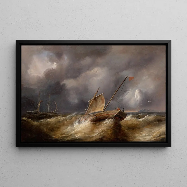 Die Sturm - Théodore Gudin — gerahmtes Bild an der Wand