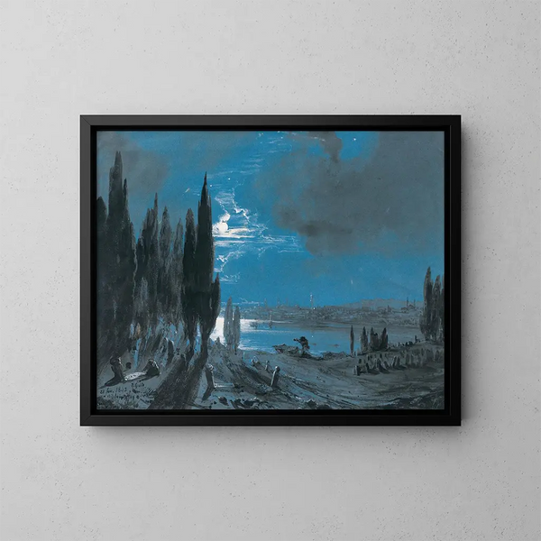 Ansicht von Konstantinopel - Théodore Gudin — gerahmtes Bild an der Wand