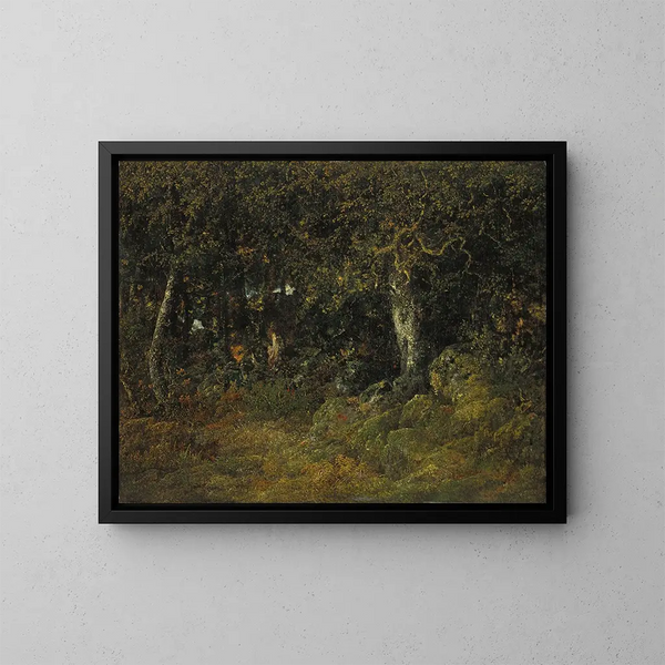 Der Eichenbaum von Roche - Théodore Rousseau — gerahmtes Bild an der Wand
