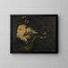 Der Mandolinenspieler - Théodule Ribot — gerahmtes Bild an der Wand