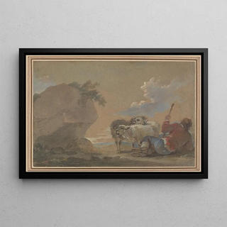Thomas Barker - Landscape with Shepherd and Sheep.webp