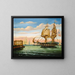 Bucht von New York bei Sonnenuntergang - Thomas Chambers — gerahmtes Bild an der Wand