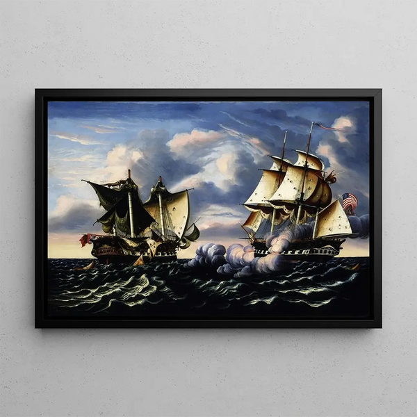 Thomas Chambers - Capture of HBM Frigate Macedonian by US Frigate United States October 25 1812.webp