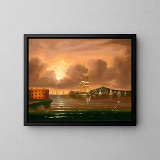 Thomas Chambers - Threatening Sky Bay of New York.webp