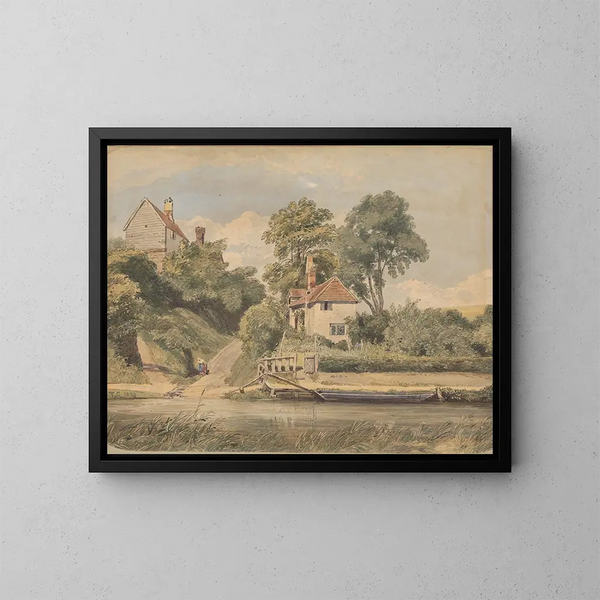 Landschaft - Thomas Churchyard — gerahmtes Bild an der Wand