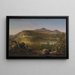 Ansicht der beiden Seen und des Berghauses, Catskill Mountains, Morgen - Thomas Cole — gerahmtes Bild an der Wand