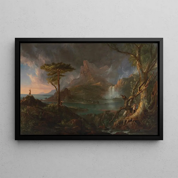 Eine wilde Szene - Thomas Cole — gerahmtes Bild an der Wand