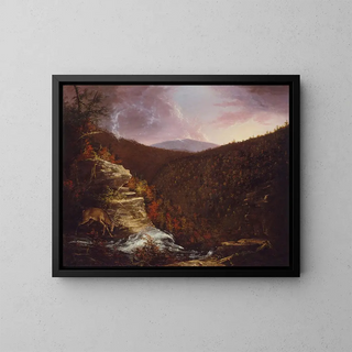 vom Gipfel der Kaaterskill-Fälle - Thomas Cole — gerahmtes Bild an der Wand