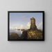 Küstenszene in Italien mit verfallenem Turm - Thomas Cole — gerahmtes Bild an der Wand