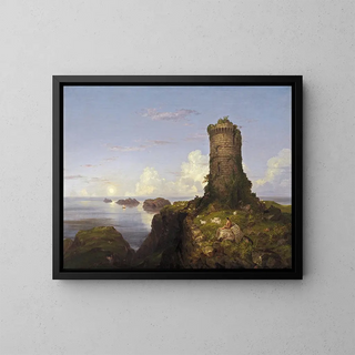 Thomas Cole - Italian Coast Scene with Ruined Tower.webp
