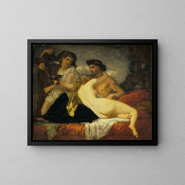 Horace und Lydia - Thomas Couture — gerahmtes Bild an der Wand