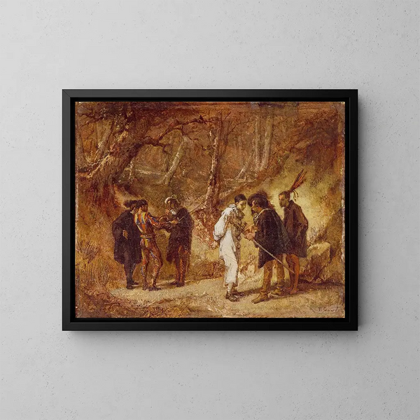 Le Duel après le Bal masqué - Thomas Couture — gerahmtes Bild an der Wand