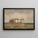 Vier Ponys auf einer walisischen Heide - Thomas Creswick — gerahmtes Bild an der Wand