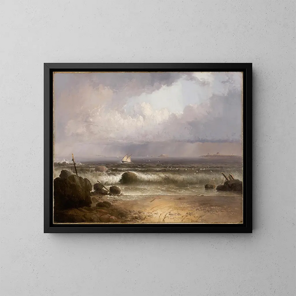 Sommersturm am Nahant Beach - Thomas Doughty — gerahmtes Bild an der Wand