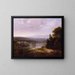 Ansicht eines Flusses mit Jägern und Hunden - Thomas Doughty — gerahmtes Bild an der Wand